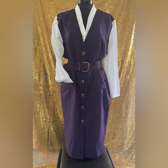 💜Clockwise - Plum 80’s Fooler Dress💜 - Picture 2 of 6